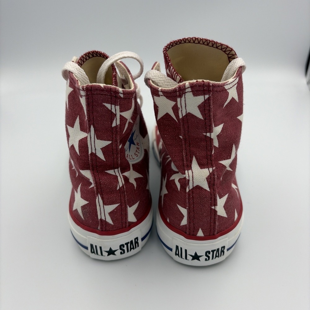 Converse All Star Chuck Taylor High Top Sneakers Youth Size 3 Black Red Stars - Picture 6 of 15
